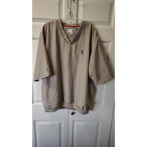Cutter & Buck Tan Short Sleeve Windshirt Golf Pullover - Size XL